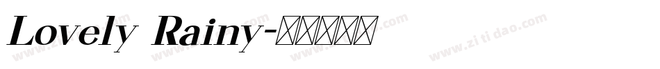 Lovely Rainy字体转换